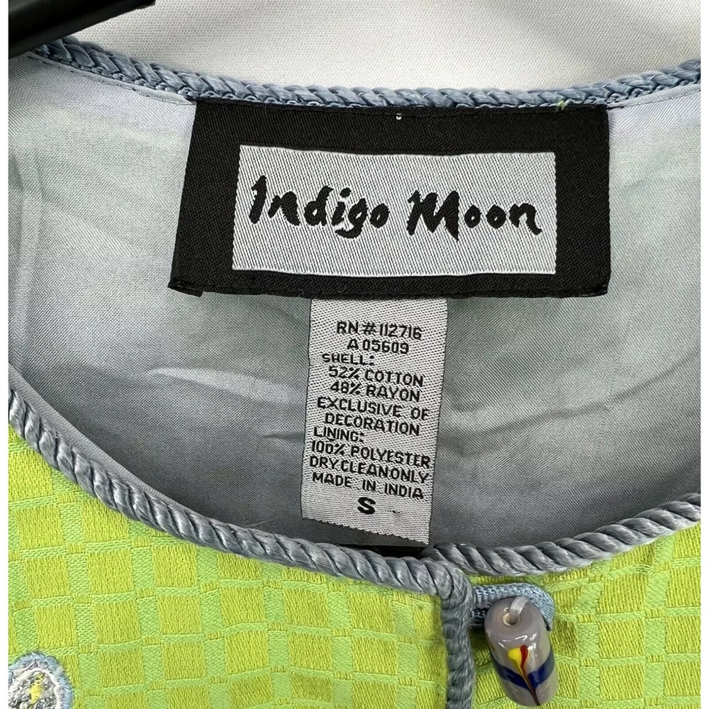 Indigo Moon Size Small Jacket Toggle Front Lined … - image 2